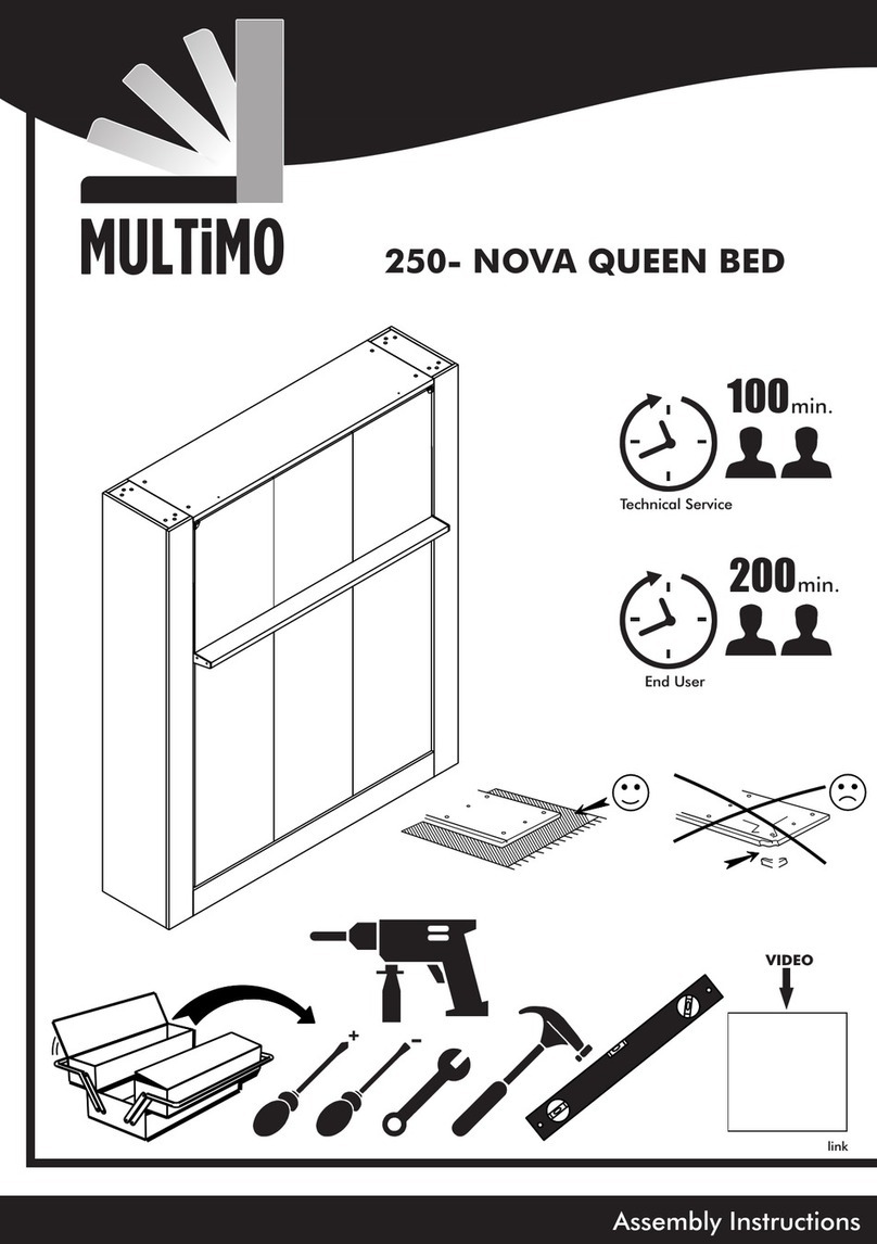 Multimo 250-NOVA QUEEN BED Assembly instructions Multimo 250-NOVA QUEEN BED Assembly instructions