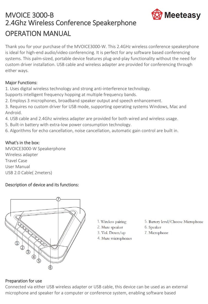Meeteasy MVOICE3000-W Operation manual