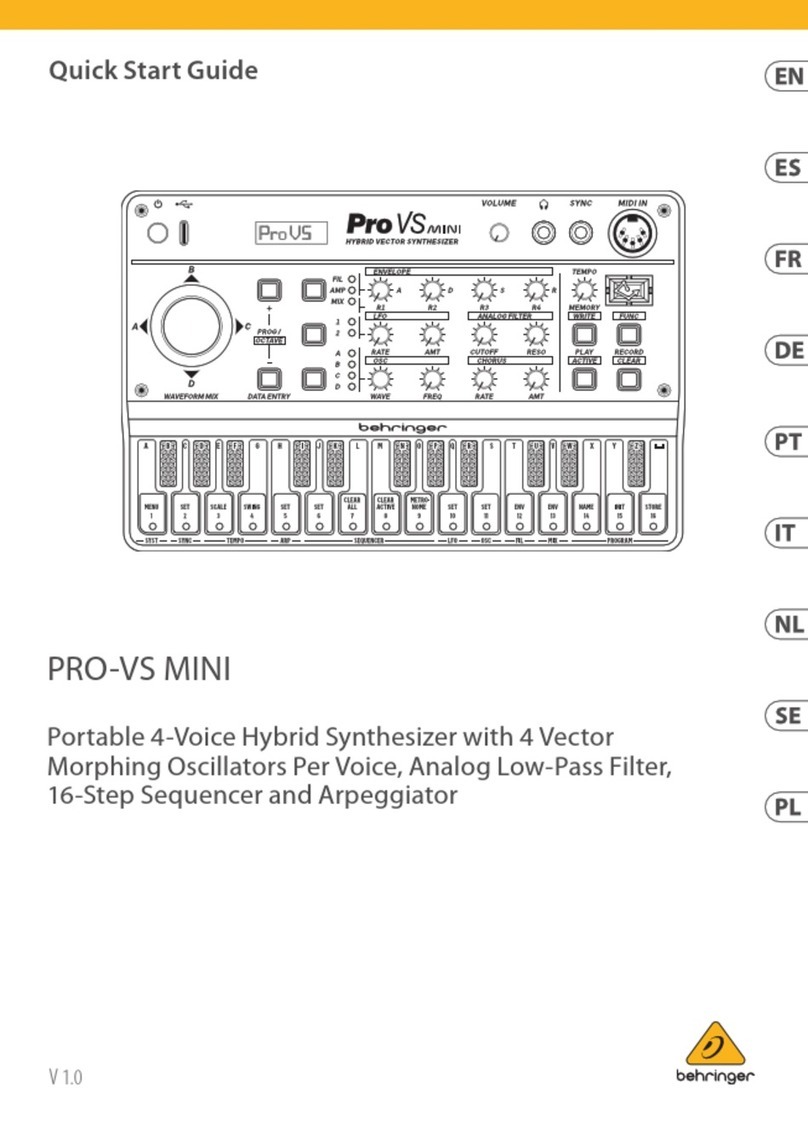 Behringer PRO-VS MINI User manual