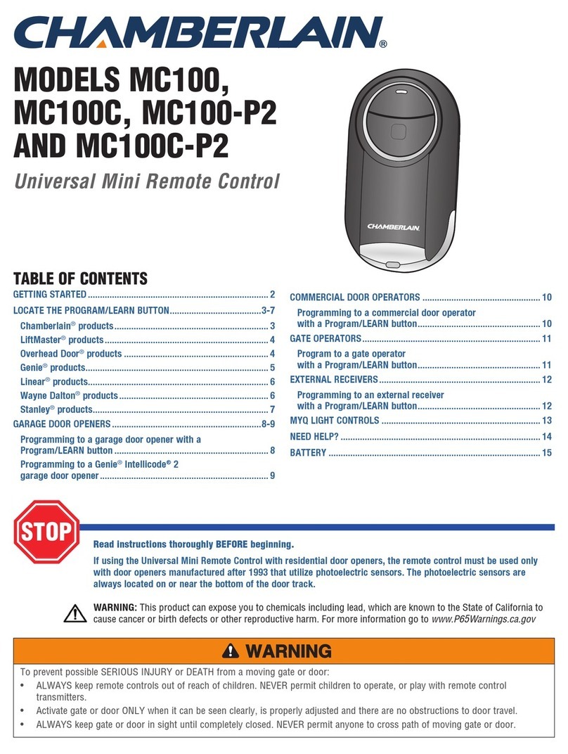Chamberlain MC100C User manual