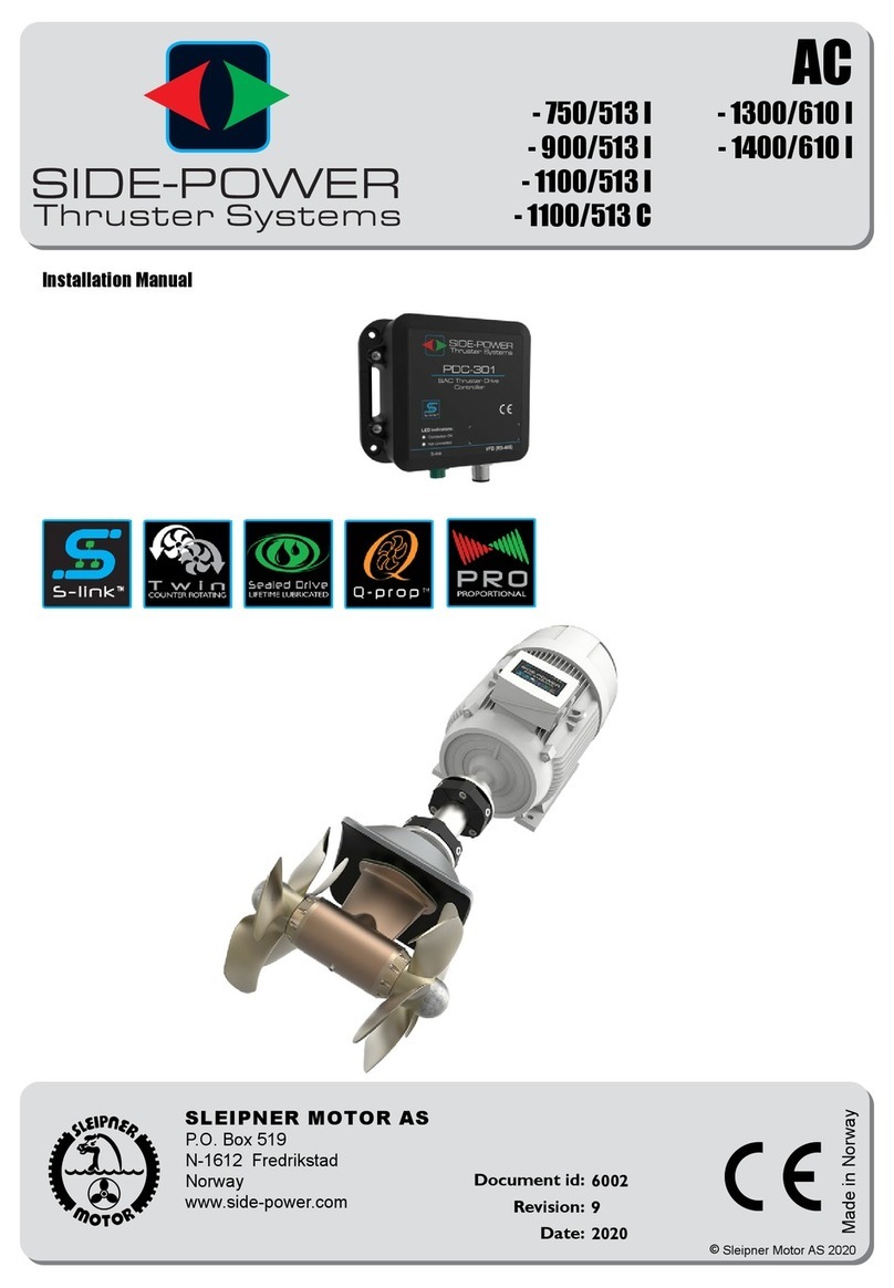 SLEIPNER MOTOR AS Side-Power AC-750/513 I installation manual