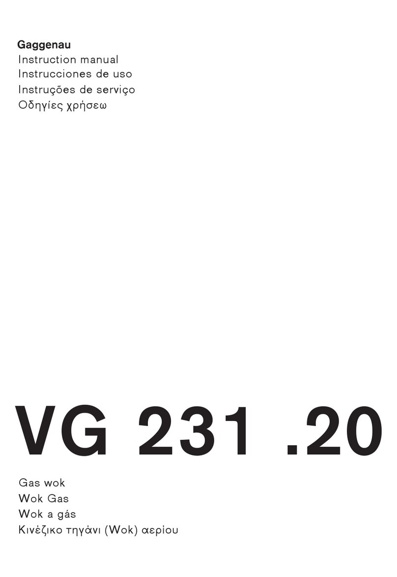 Gaggenau VG 231 20 Series instruction manual