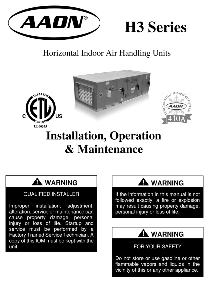 AAON H3 Series Owner's manual AAON H3 Series Owner's manual