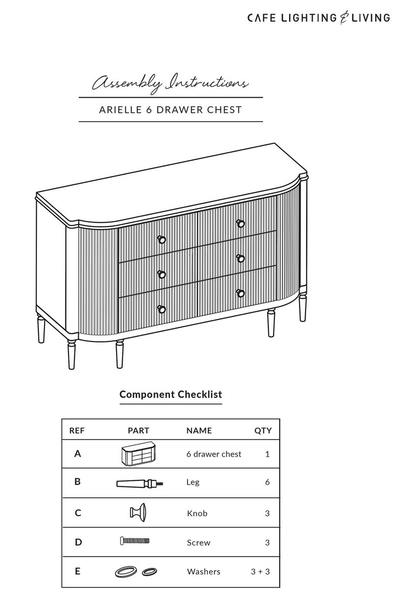 CAFE LIGHTING & LIVING ARIELLE Assembly instructions CAFE LIGHTING & LIVING ARIELLE Assembly instructions
