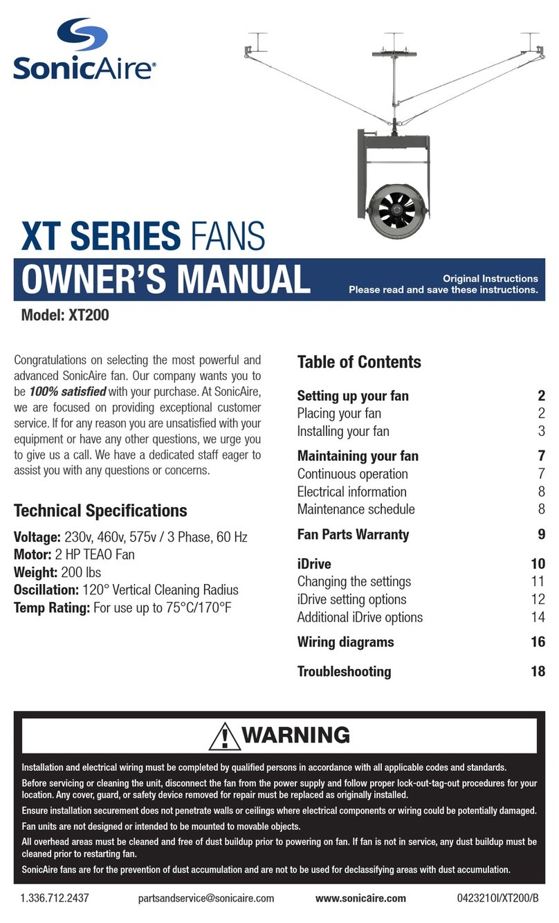 SonicAire XT Series owner's manual