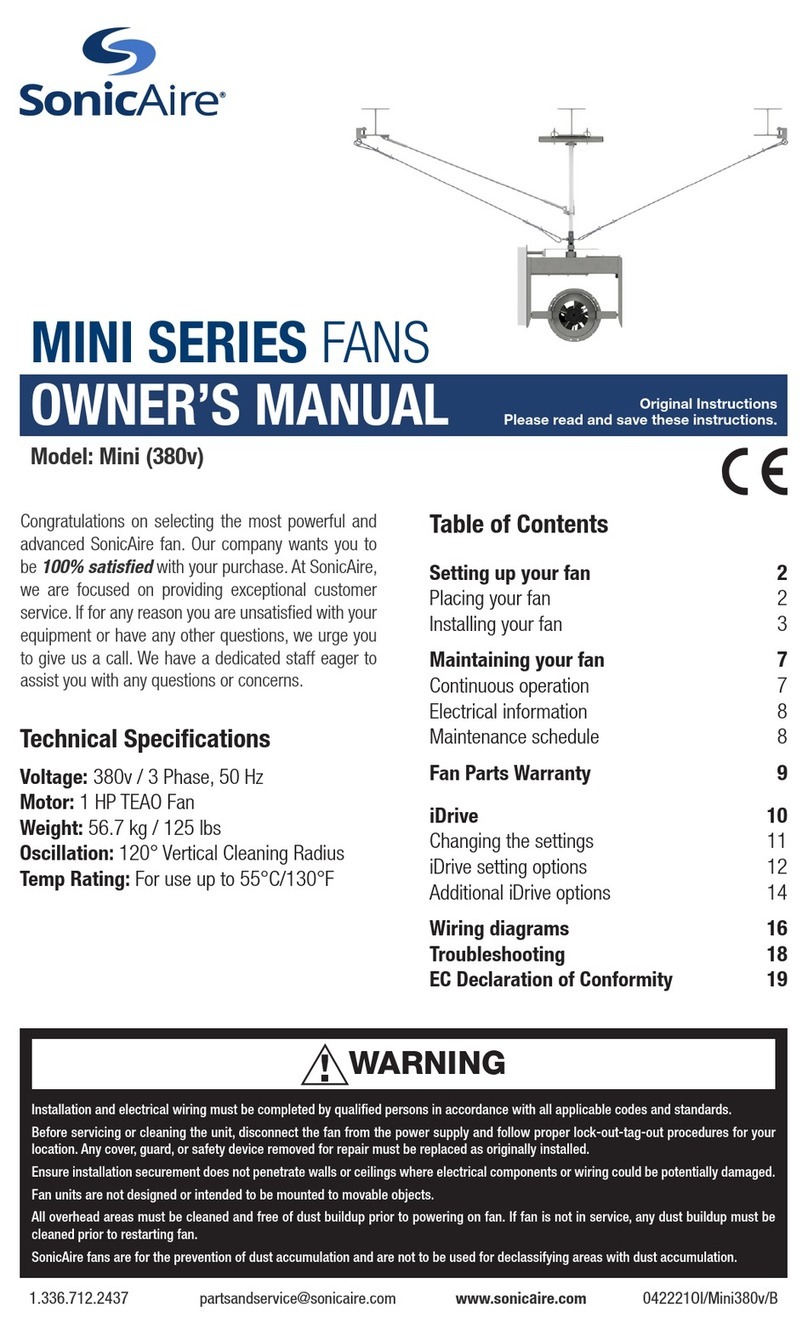 SonicAire MINI Series User manual