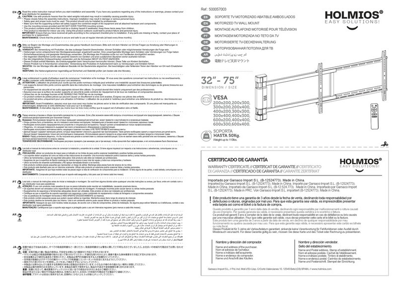 HOLMIOS 500057003 manual