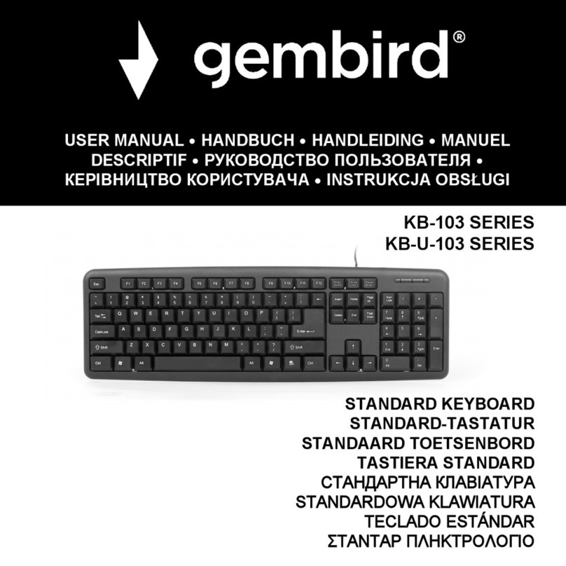 Gembird KB-103 Series User manual Gembird KB-103 Series User manual
