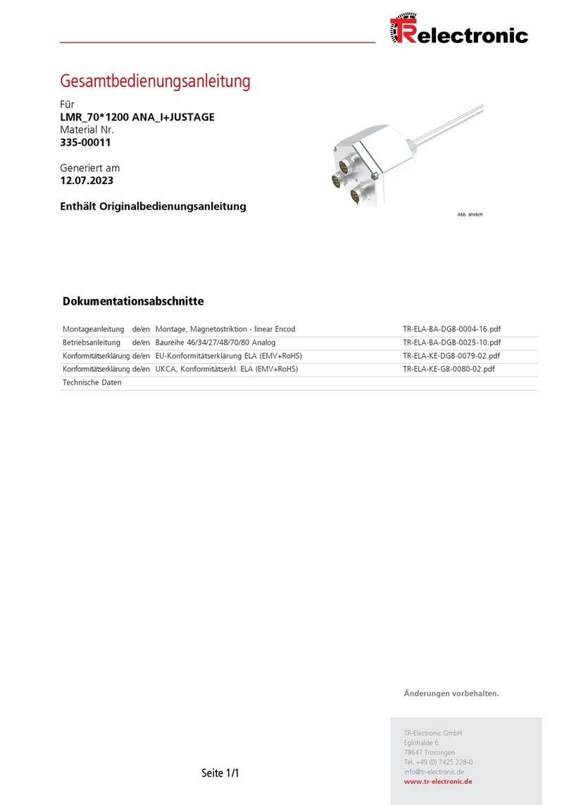 TR-Electronic LMR-70-1200 ANA-I+JUSTAGE User manual