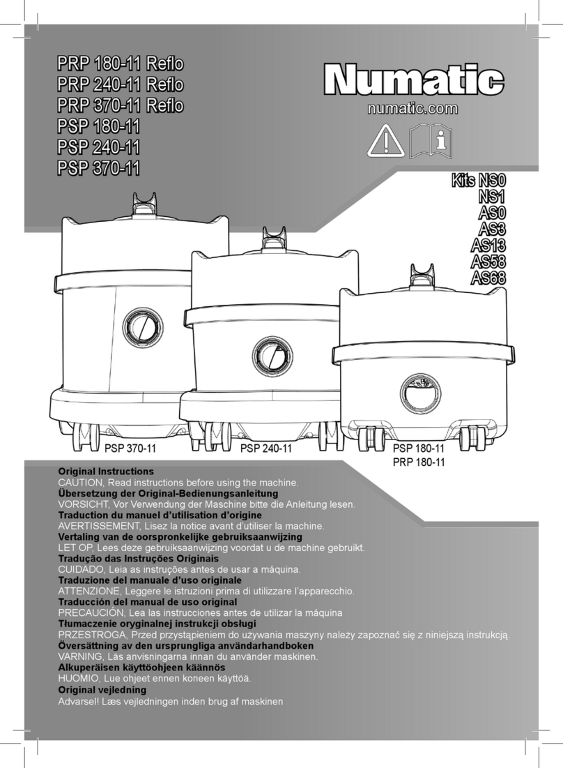 Numatic PRP 180-11 Reflo Original instructions