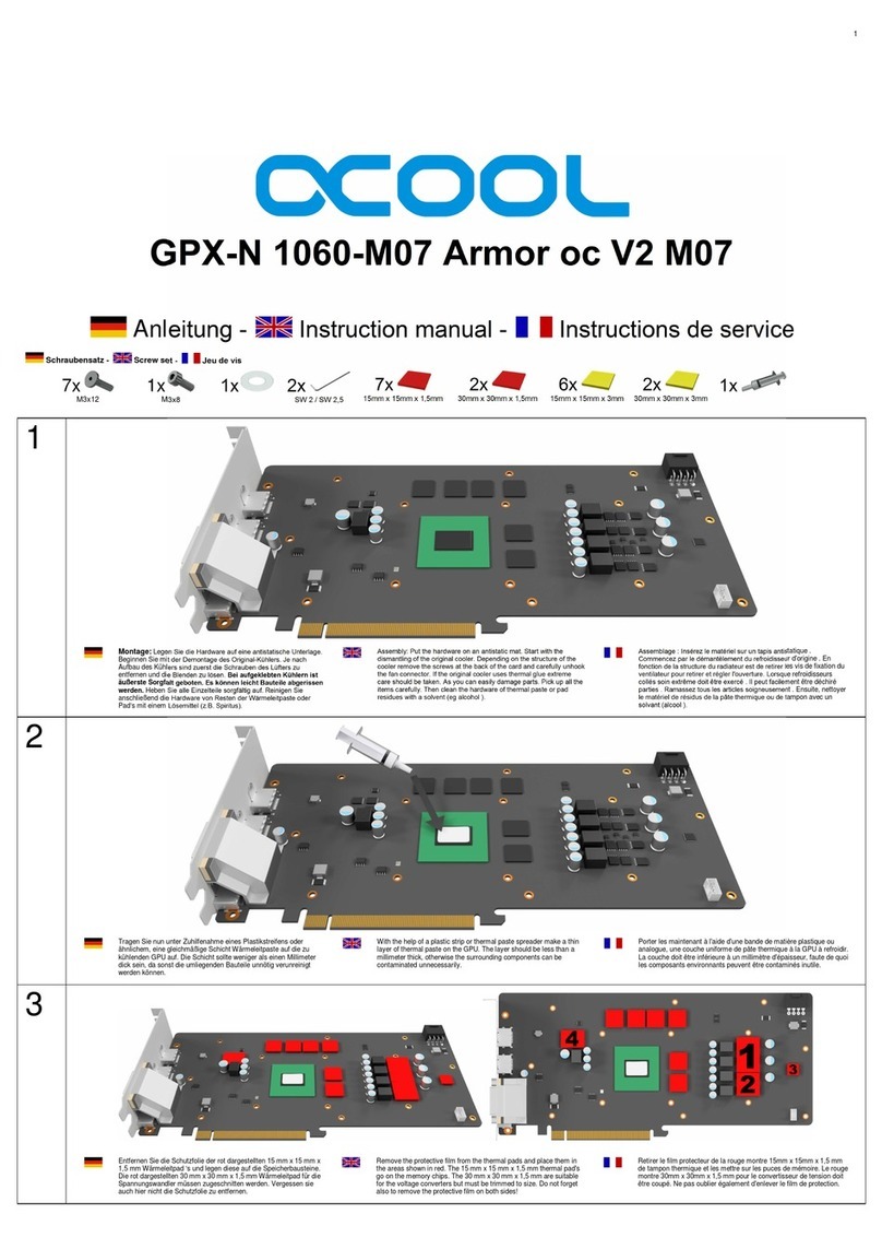 Alphacool GPX-N 1060-M07 Armor oc V2 M07 instruction manual