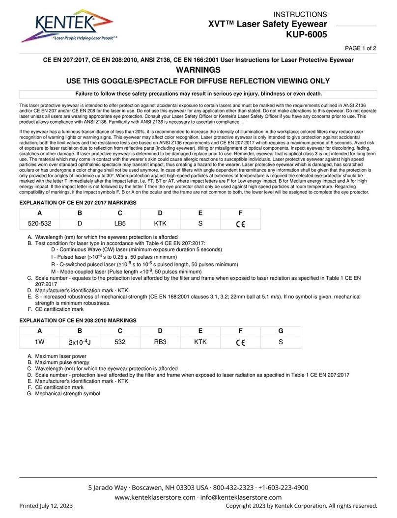 Kentek XVT KUP-6005 instructions