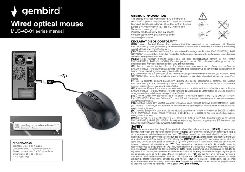 Gembird MUS-4B-01 Series manual