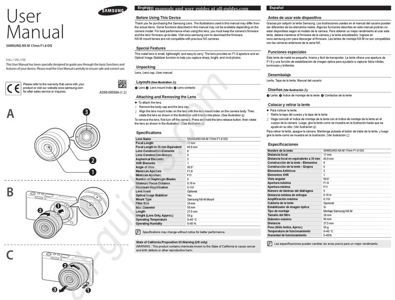 Samsung NX-M 17mm F1.8 OIS user manual