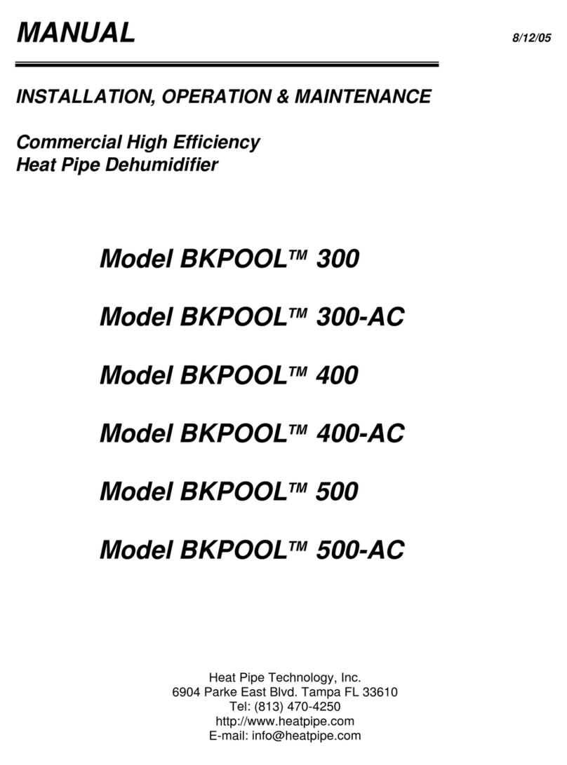 Heat Pipe Technology BKPOOL 300 Installation operation & maintenance