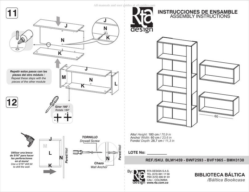 Rta design BLW1459 Assembly instructions Rta design BLW1459 Assembly instructions