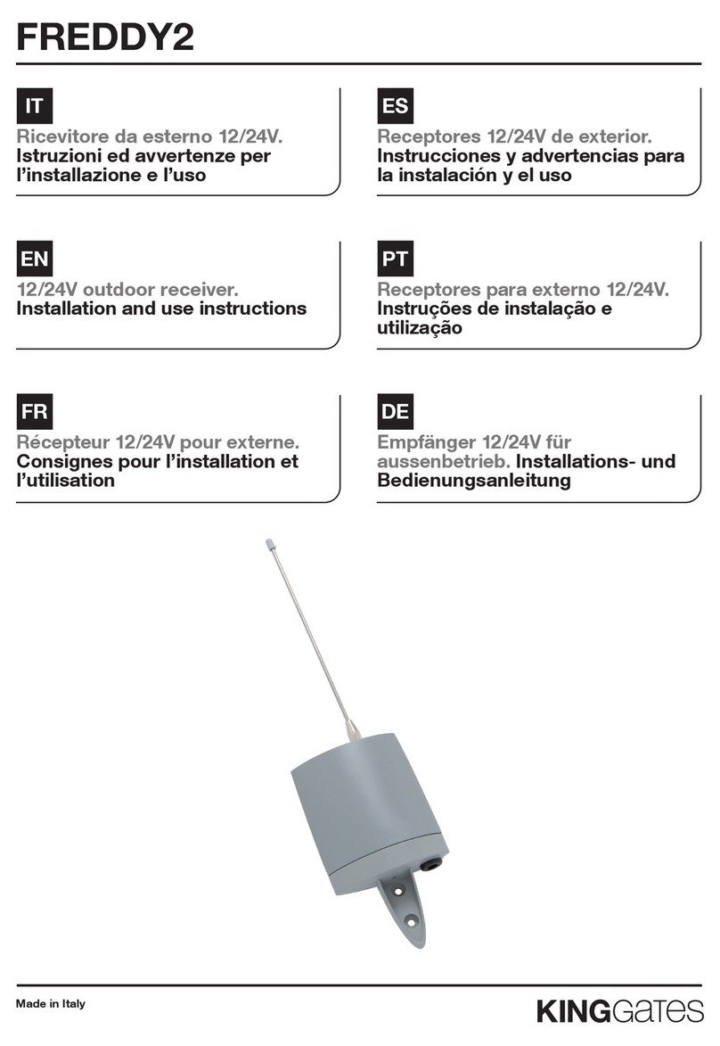 King gates FREDDY2 Installation and use instruction