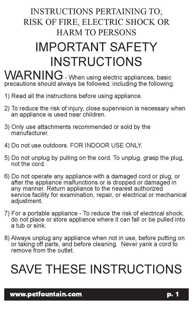 Drinkwell Platinum PWW00-13703 operating instructions