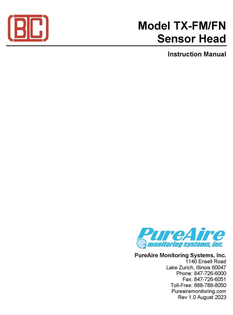 PureAire Monitoring Systems BC TX-FM instruction manual