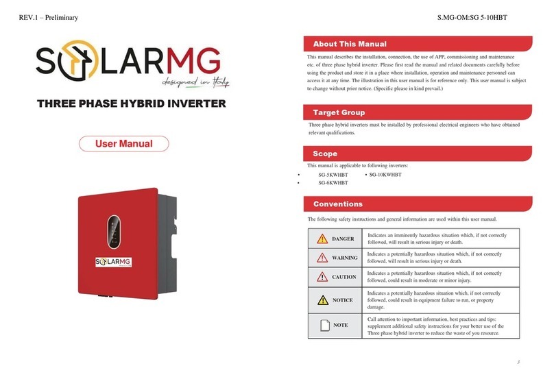 SOLARMG SG-5KWHBT user manual SOLARMG SG-5KWHBT user manual