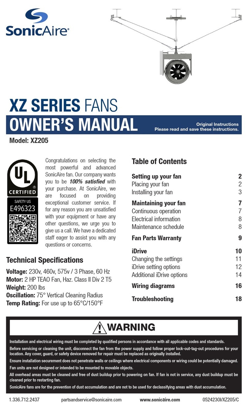 SonicAire XZ Series User manual
