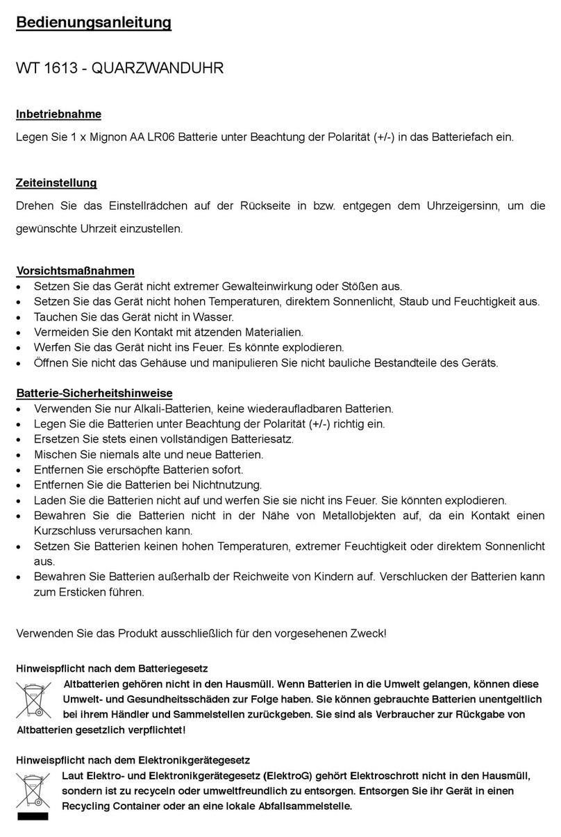 PROFICELL WT 1613 instruction manual
