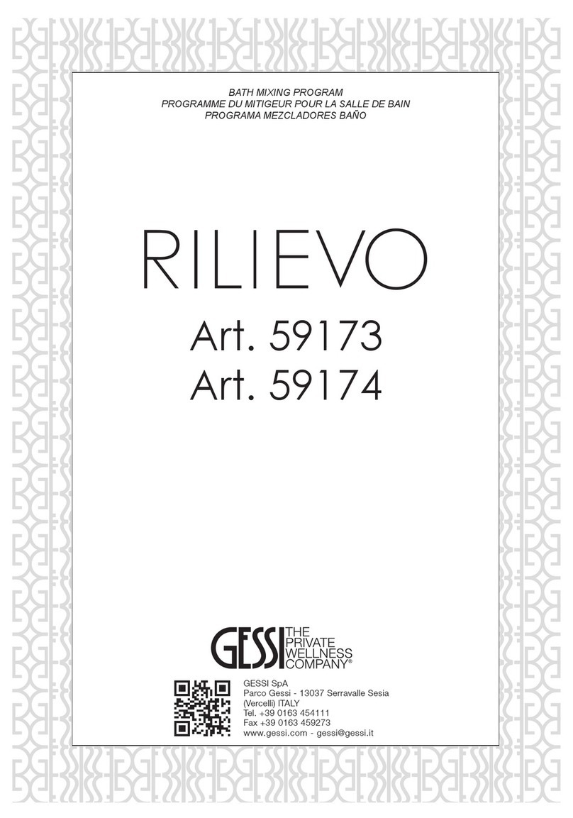 Gessi RILIEVO 59173 User manual Gessi RILIEVO 59173 User manual