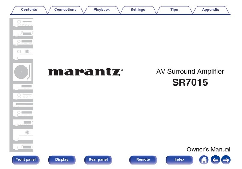 Marantz SR7015 User manual Marantz SR7015 User manual