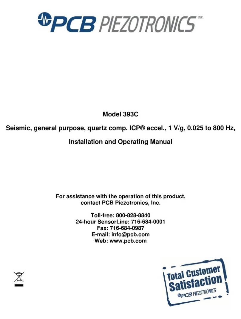 PCB Piezotronics 393C Installation and operating manual