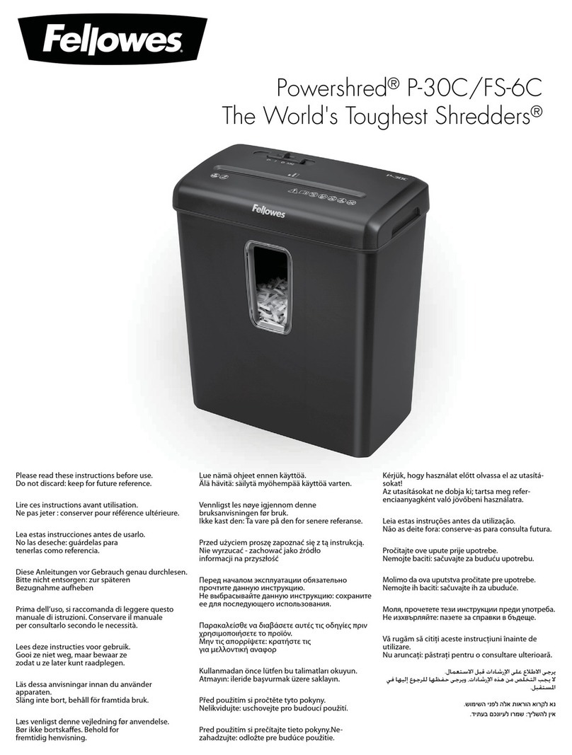 Fellowes Powershred FS-6C manual