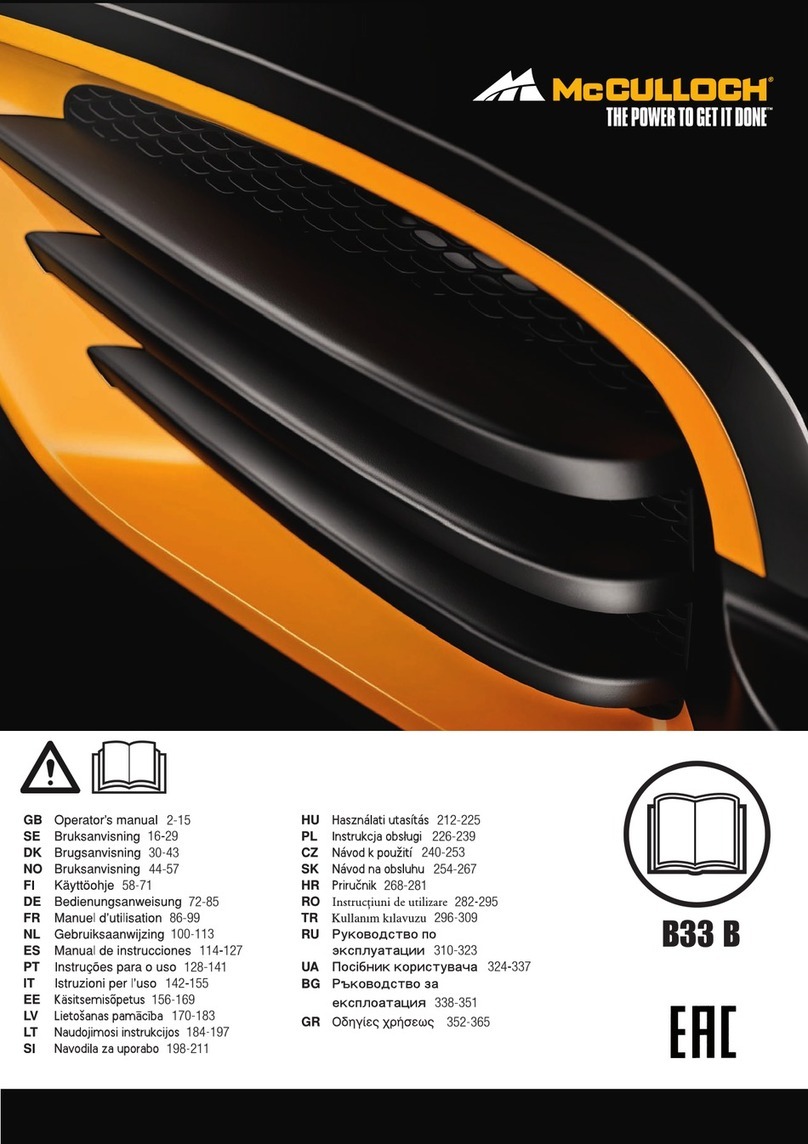 McCulloch B33 B Operator's manual