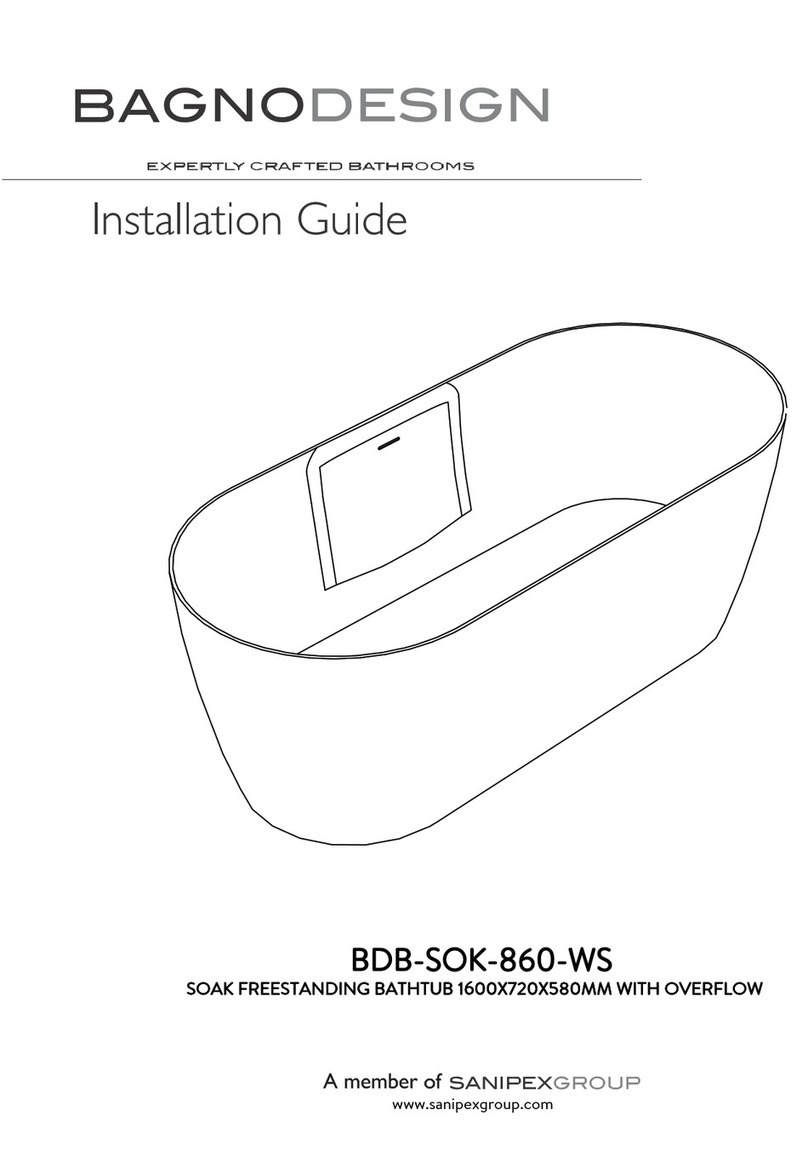 Sanipex BAGNO DESIGN BDB-SOK-860-WS installation guide
