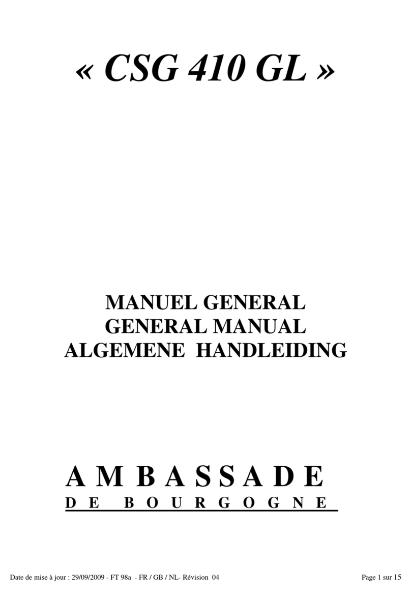 Ambassade de Bourgogne CSG 410 GL manual