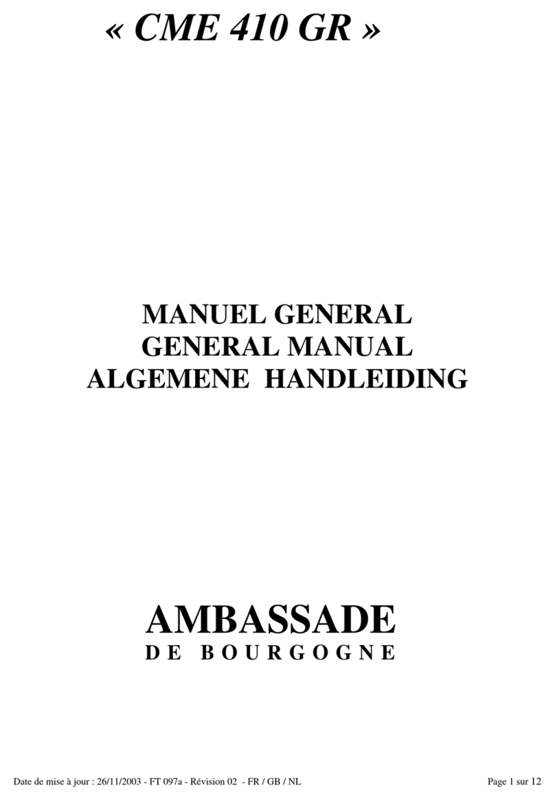 Ambassade de Bourgogne CME 410 GR manual