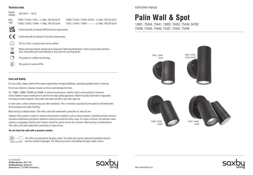 Saxby Lighting 75434 instruction manual