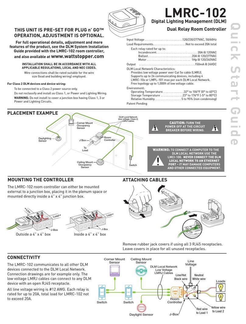 wattstopper legrand LMRC-102 quick start guide