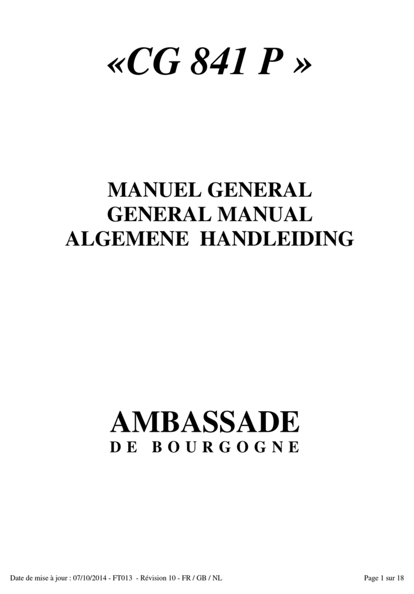Ambassade de Bourgogne CG 841 P manual