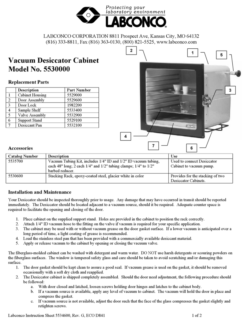 Labconco 5530000 quick start guide