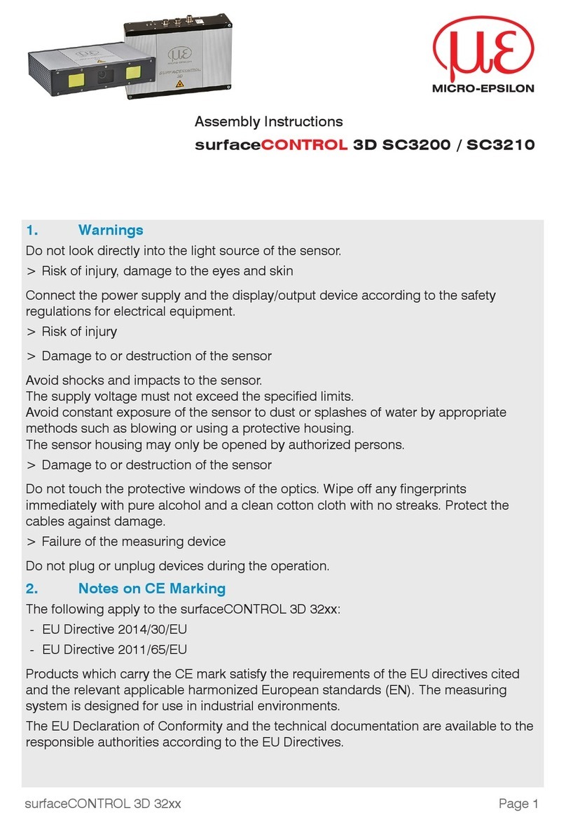 MICRO-EPSILON surfaceCONTROL 3D SC3200 Assembly instructions