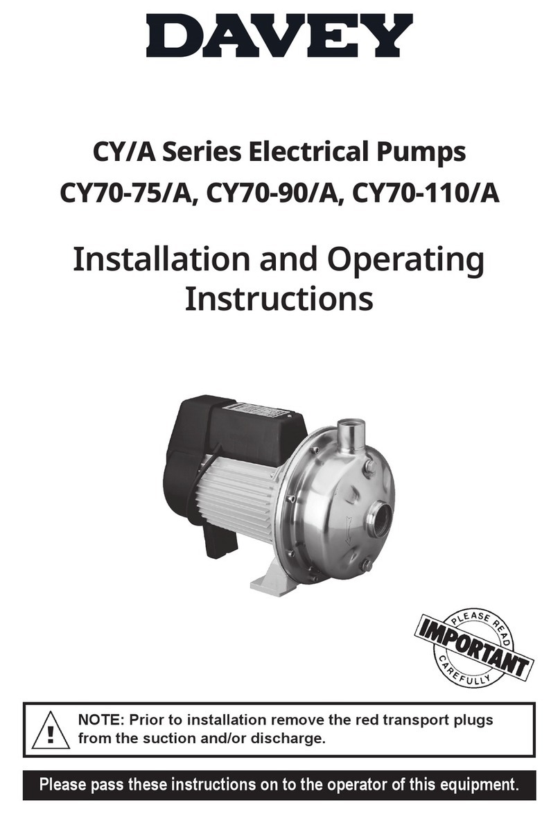 Davey CY/A Series User manual