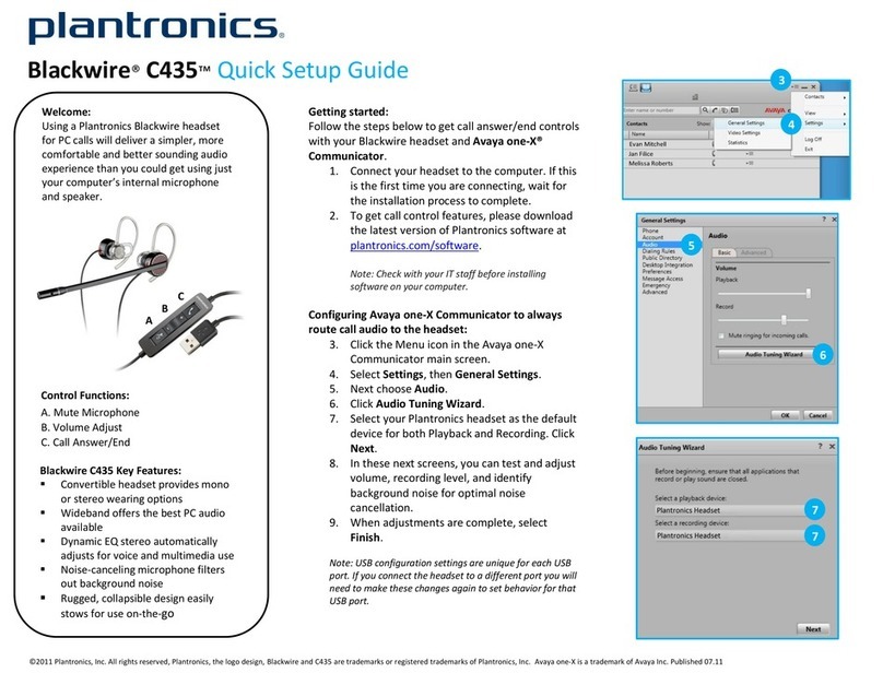 Plantronics Blackwire C435 User manual Plantronics Blackwire C435 User manual