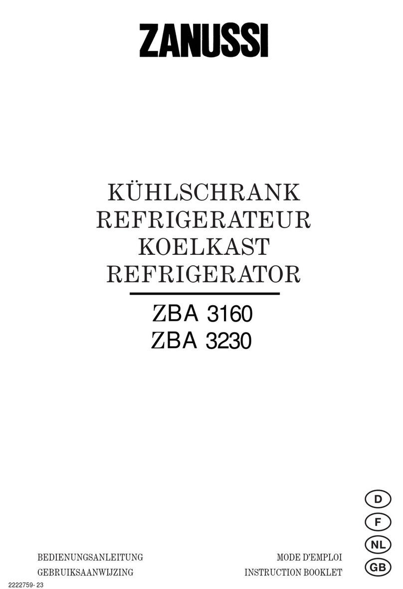 Zanussi ZBA 3160 Instruction booklet