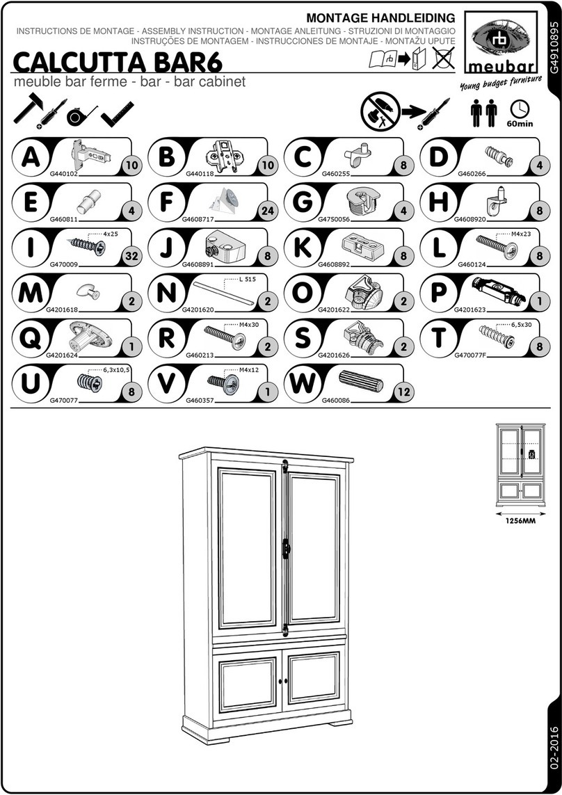 meubar CALCUTTA BAR6 Assembly instruction