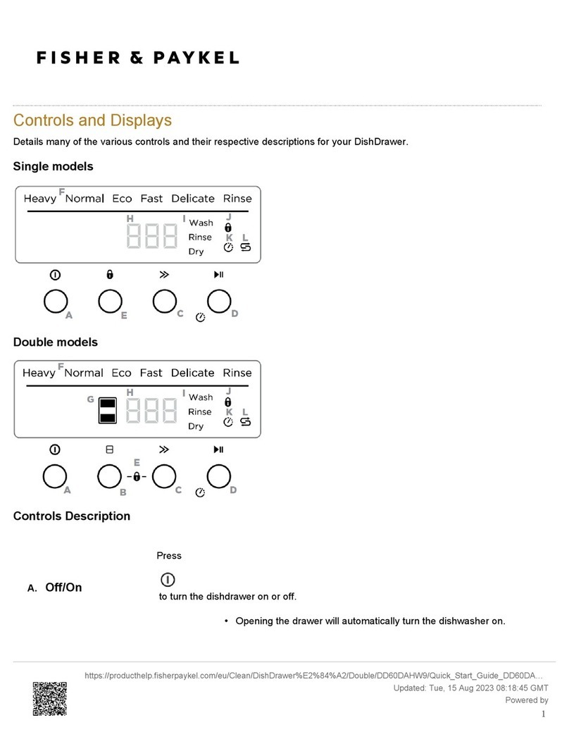 Fisher & Paykel DD60DAHW9 quick start guide