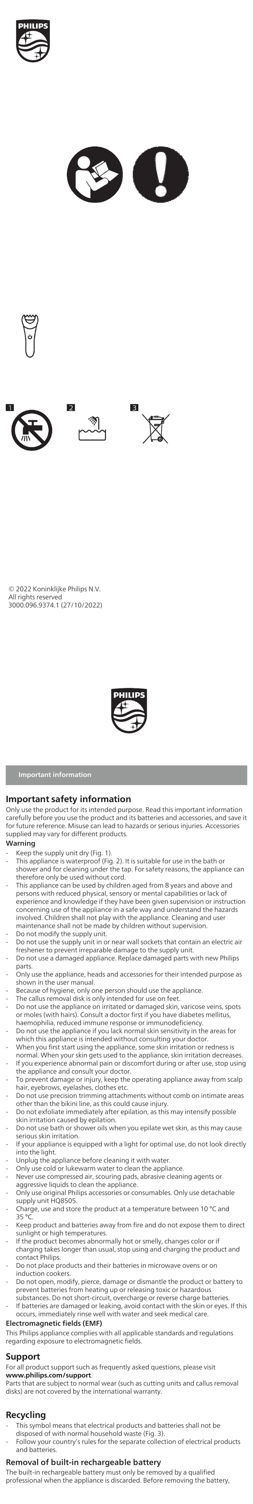Philips BRE710/00 manual
