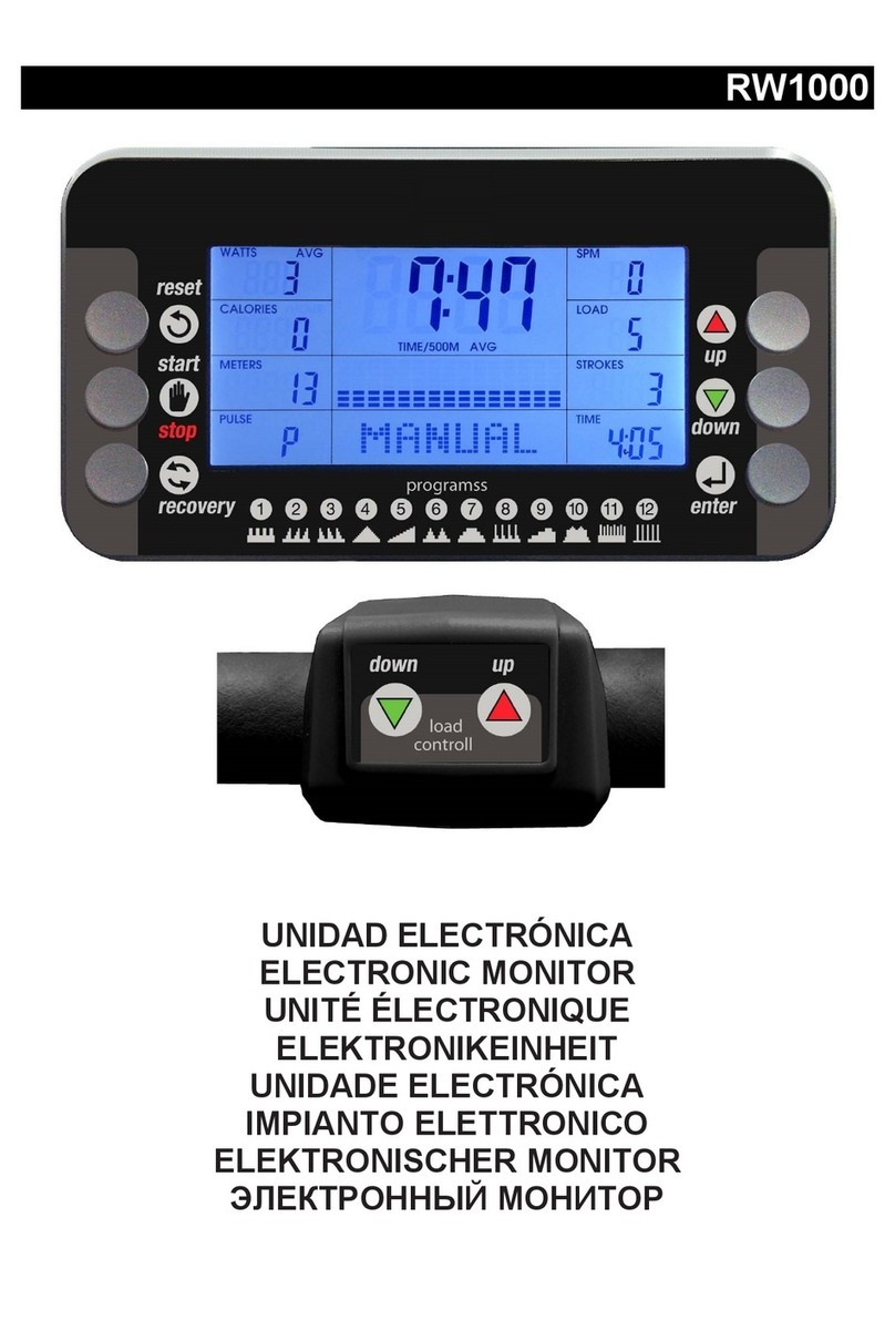BH FITNESS RW1000 User manual