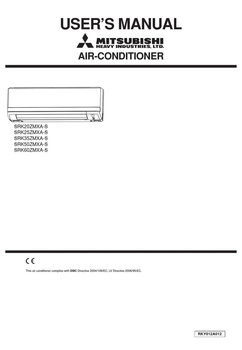 Mitsubishi Heavy Industries SRK50ZMXA-S User manual Mitsubishi Heavy Industries SRK50ZMXA-S User manual