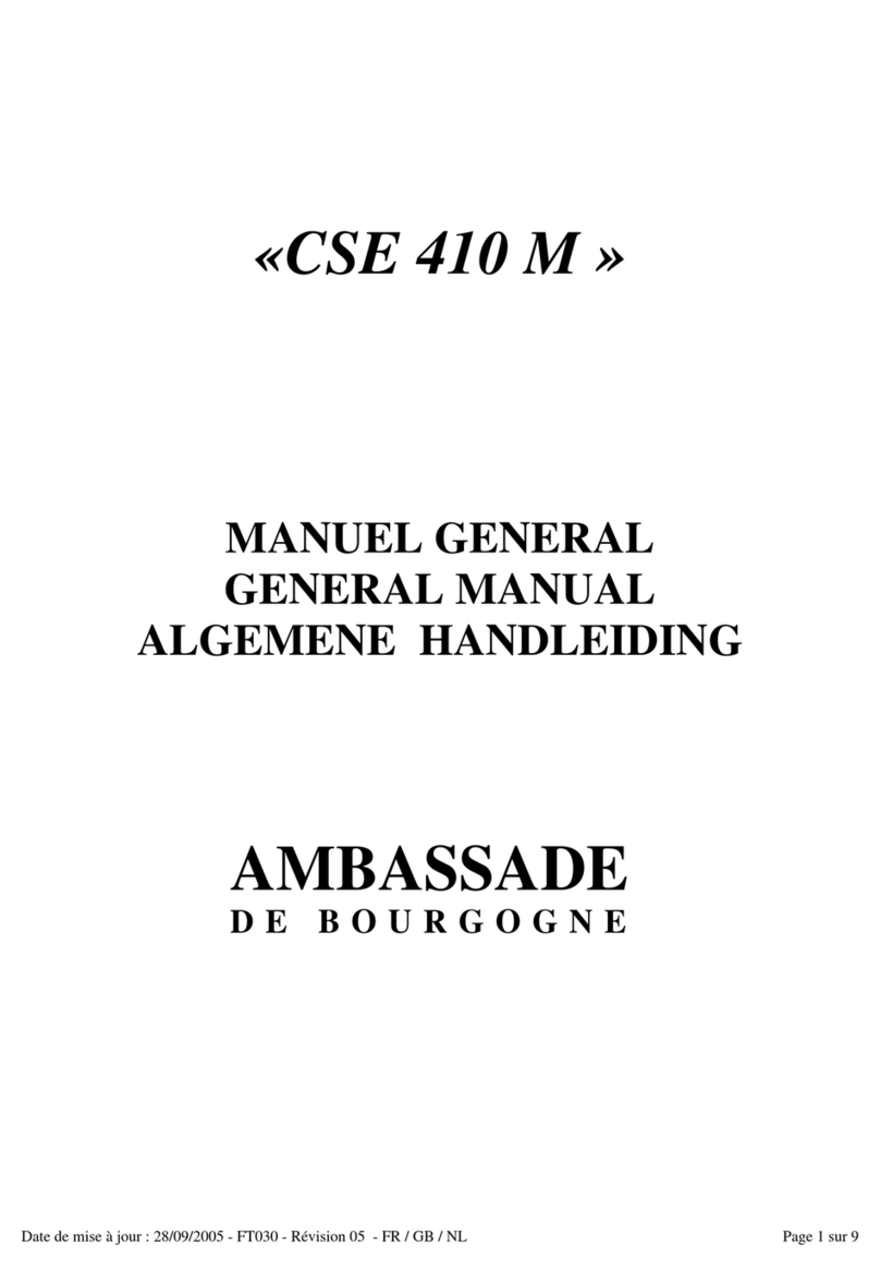 Ambassade de Bourgogne CSE 410 M manual