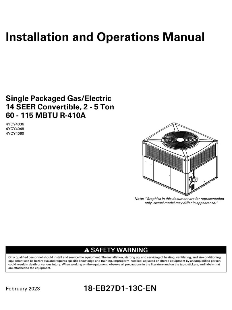 Trane 4YCY4036 Installation and operation manual