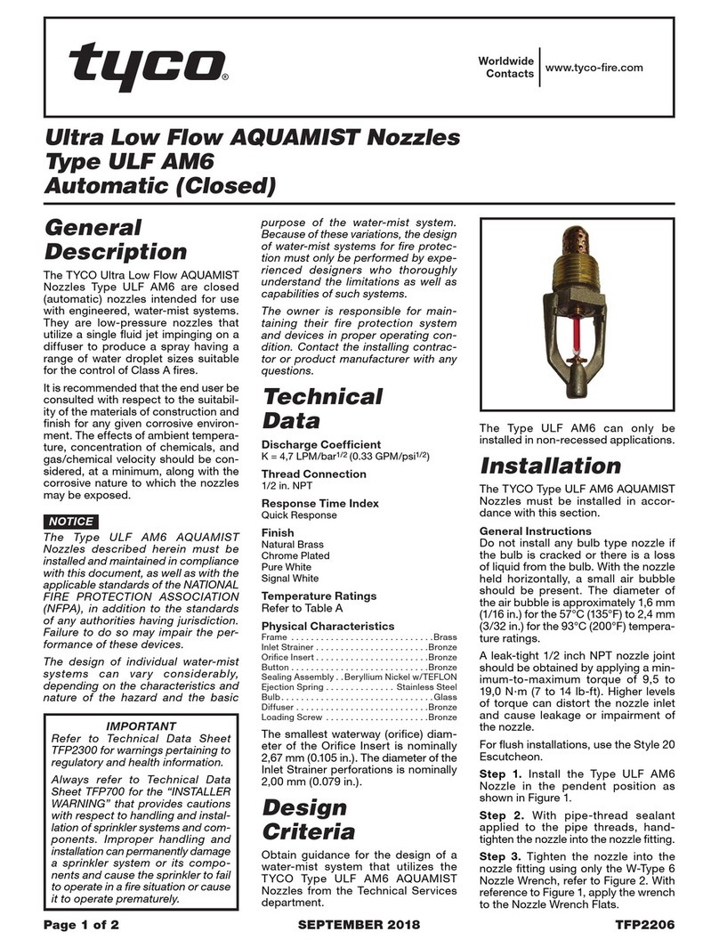 Johnson Controls Tyco ULF AM6 User manual